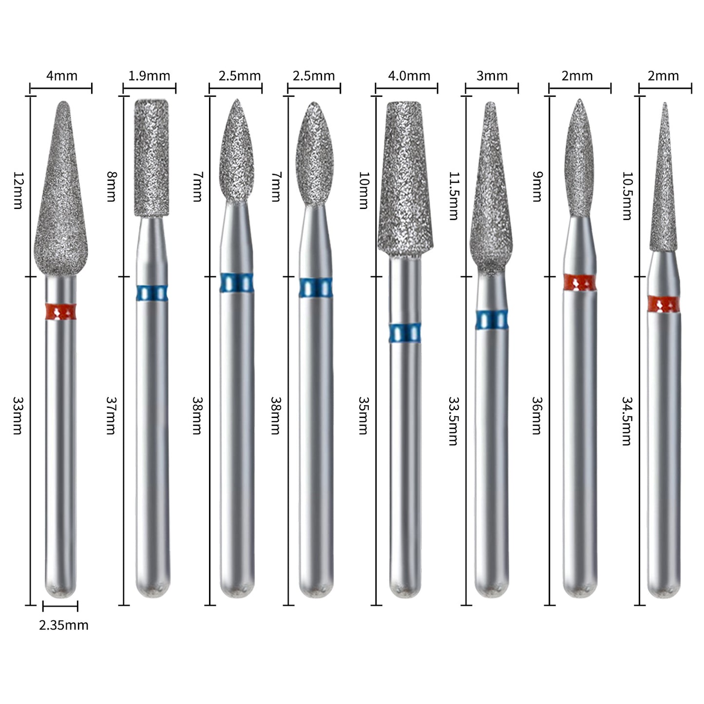 Ensemble d'outils de polissage et de pelage des ongles en aluminium