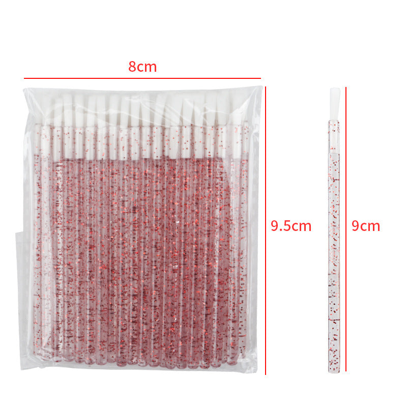 Disposable Crystal Transparent Rod Nylon Wool Makeup Brushes Accessories