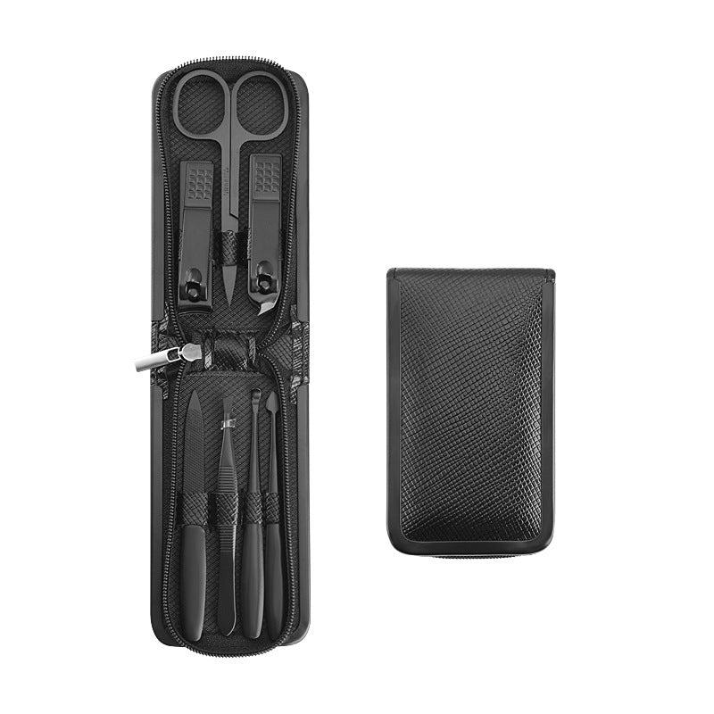 Full Suit Scissors Black Pedicure Manicure Nail Tool Set