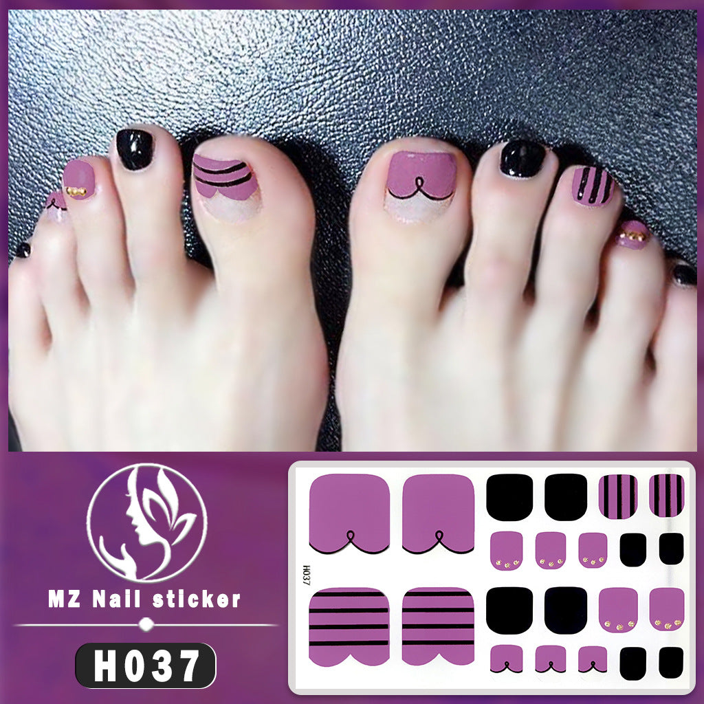 Feet Paper Imitation Diamond Waterproof Durable Nail Stickers