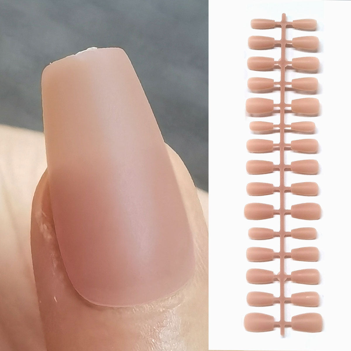 Nail Art Nude Solid Split Size Tip Wear Special No Trace