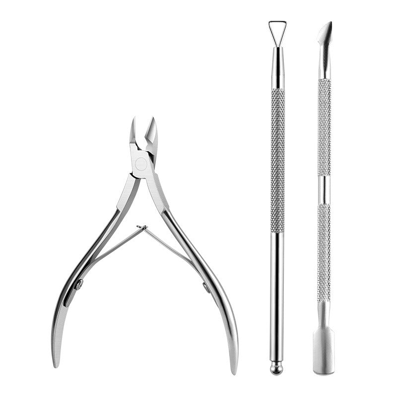 Ensemble d'outils pour ongles, limes, coupe-cuticules et peaux mortes en acier inoxydable