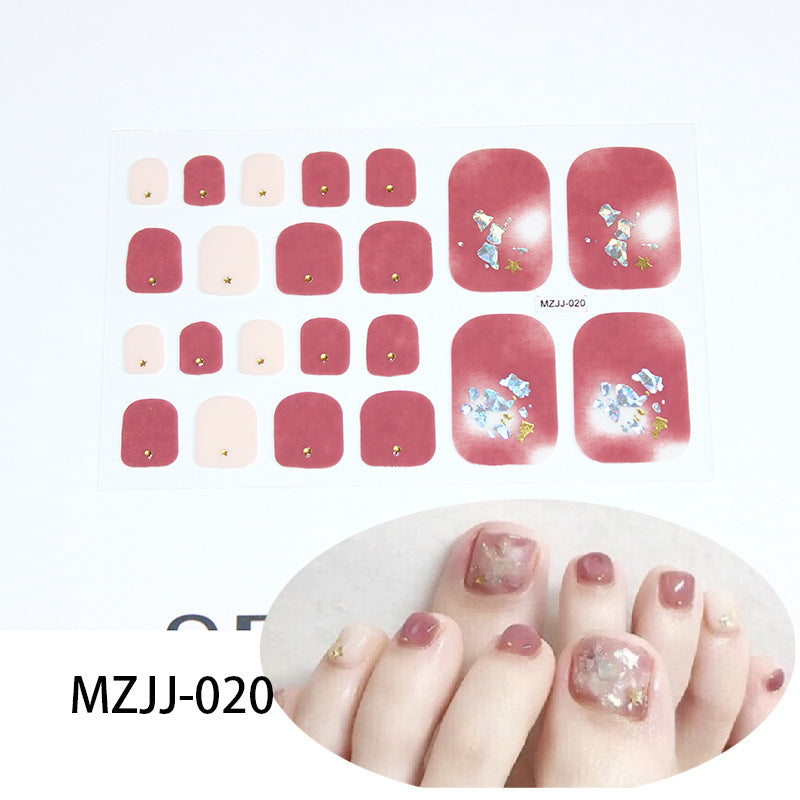 Full Hot Rhinestone Ornament Feet Color Nail Stickers