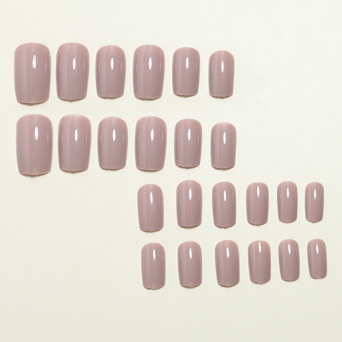 Nail art carré européen de couleur unie violet clair