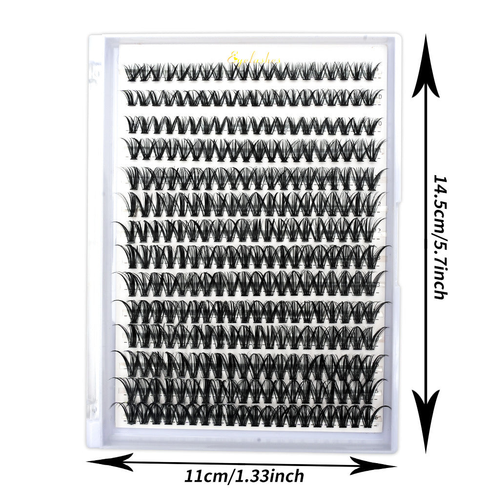 Faux cils classiques confortables et bouclés en rangées de segments