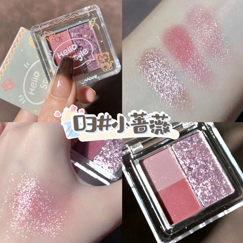 Palette de couleurs Shimmer Matte Thin Glittering Cookie Rose Fard à paupières