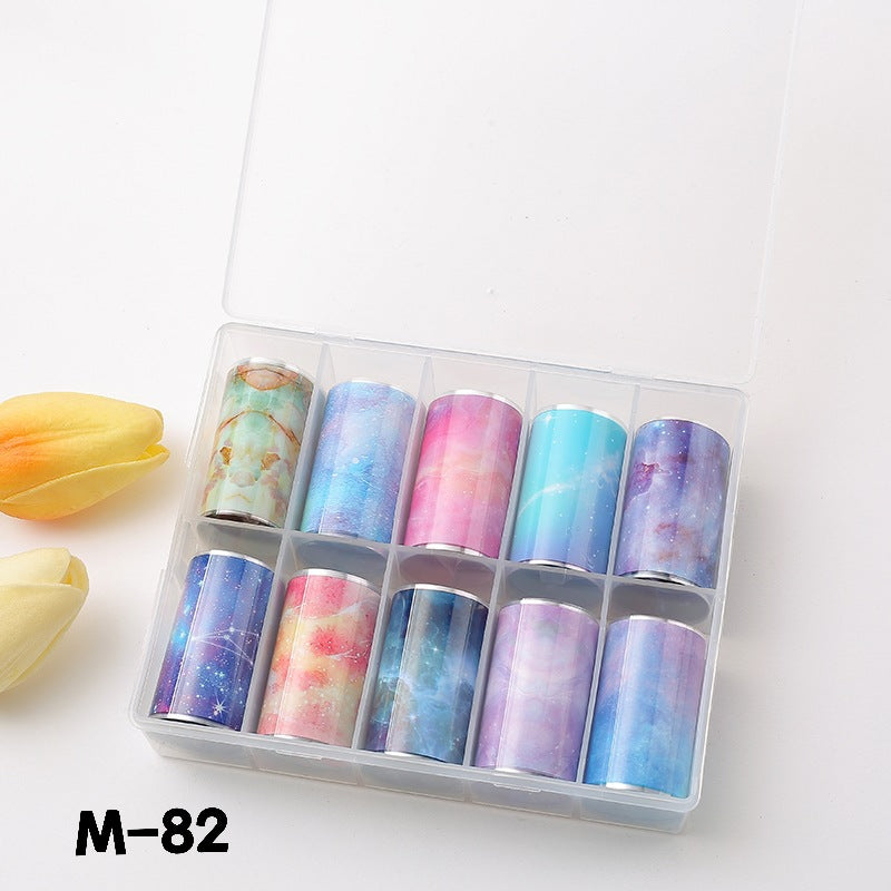 Suit Flower Marble Blooming Snake Pattern Nail Stickers