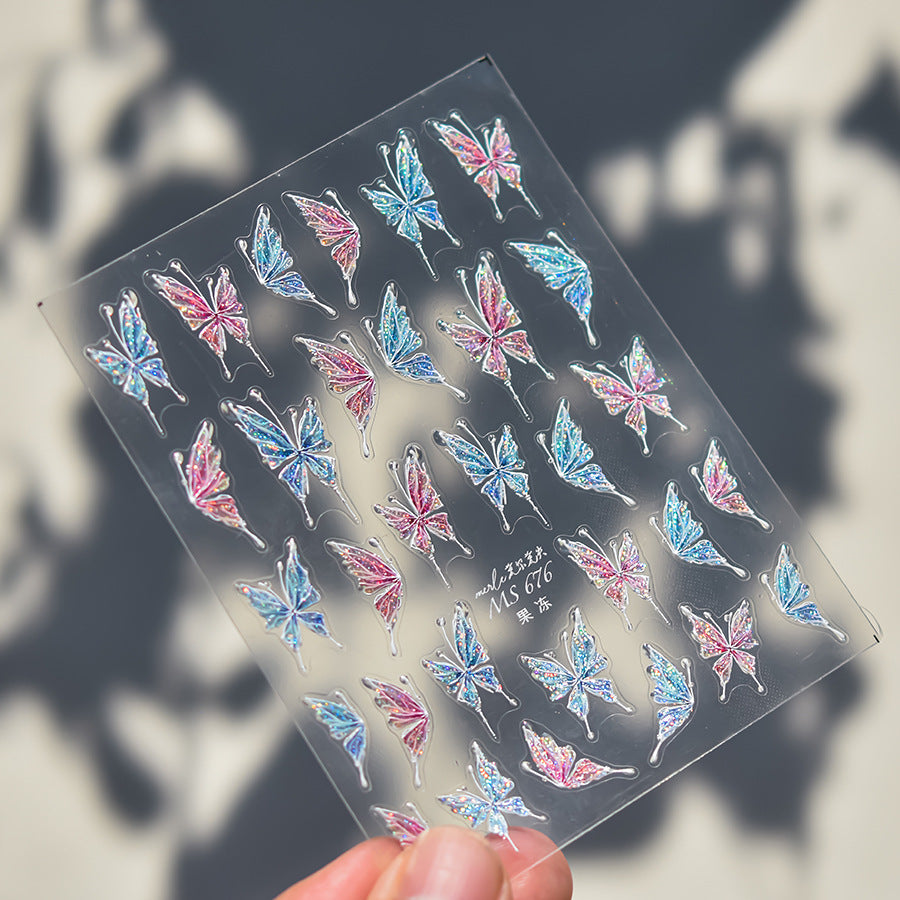 Jelly No Loss Cooperation Stationery Metal Nail Stickers