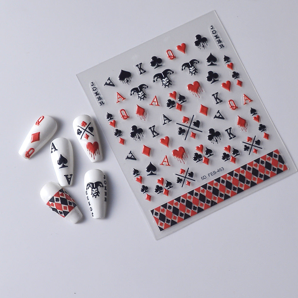 Relief Hand Account Blind Box Small Nail Stickers