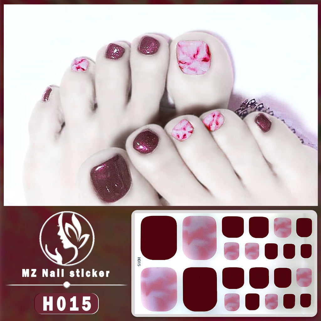 Feet Paper Imitation Diamond Waterproof Durable Nail Stickers