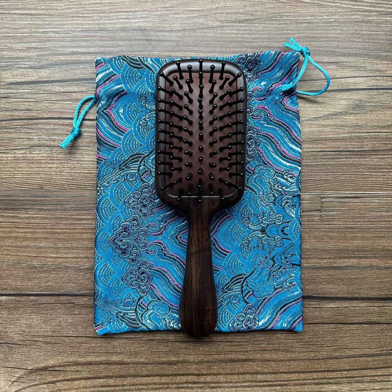 Coussin d'air pour femme, grand modèle peint en bois de santal, uniquement pour les brosses et peignes à cheveux