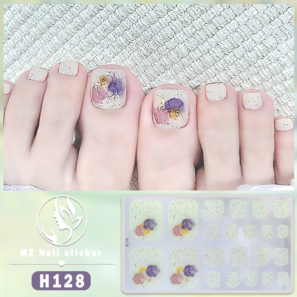 Feet Paper Imitation Diamond Waterproof Durable Nail Stickers