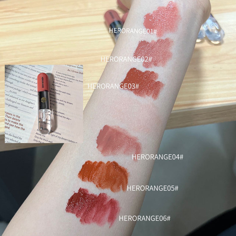 Raincoat Cinnamon Milk Tea Transparent Nude Mirror Full Lipsticks