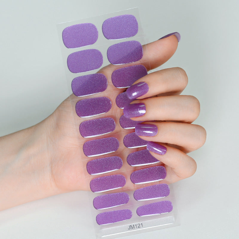 Solid Color Second Generation Flash Uv Nail Stickers