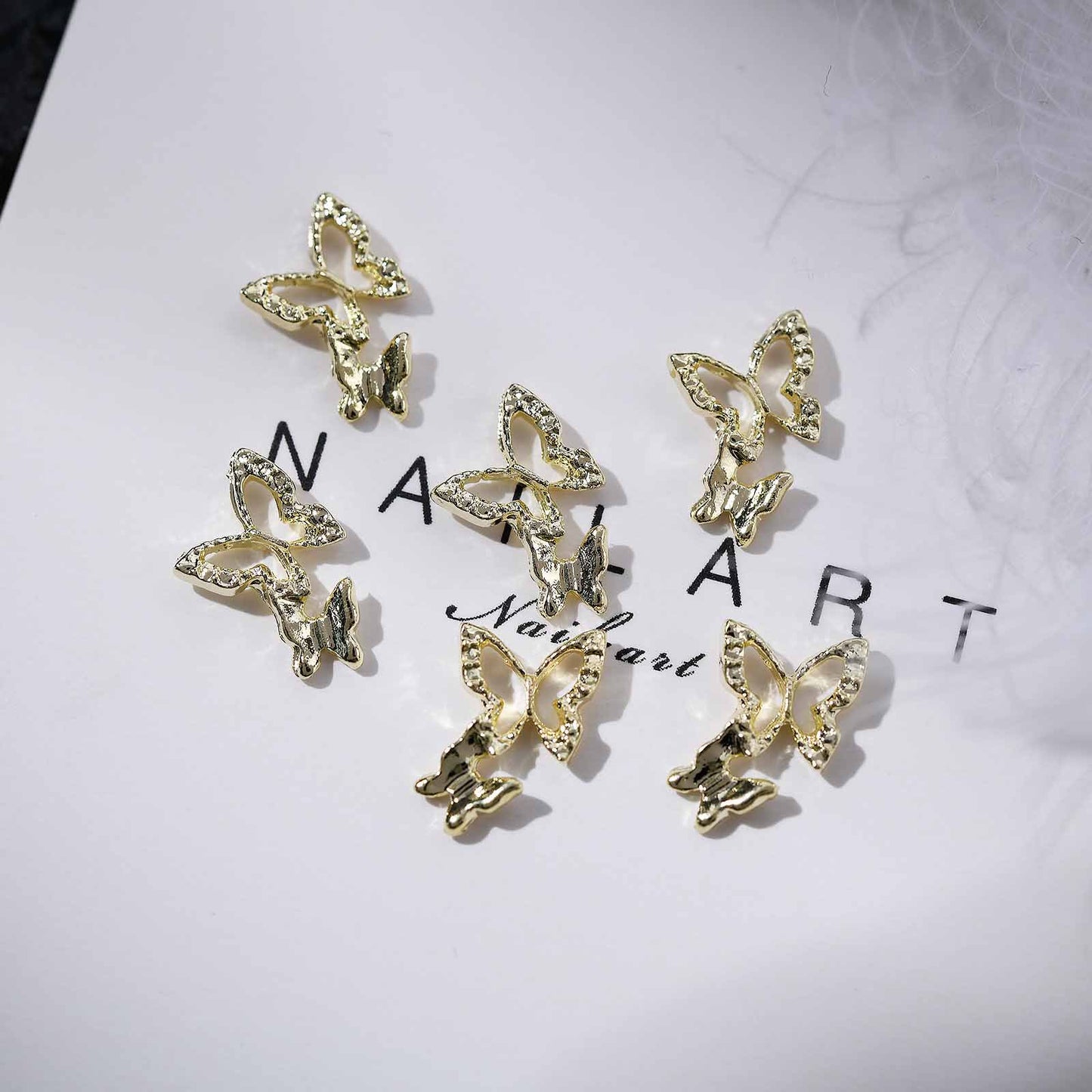 Alloy Hollow Butterfly Ornament Three-dimensional Smart Nail Care Nail Art