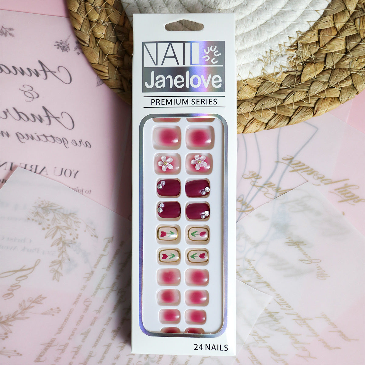 Faux ongles courts et doux, nail art portable