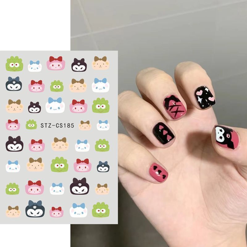 Funny Iti Monster Cartoon Cute Adhesive Nail Stickers