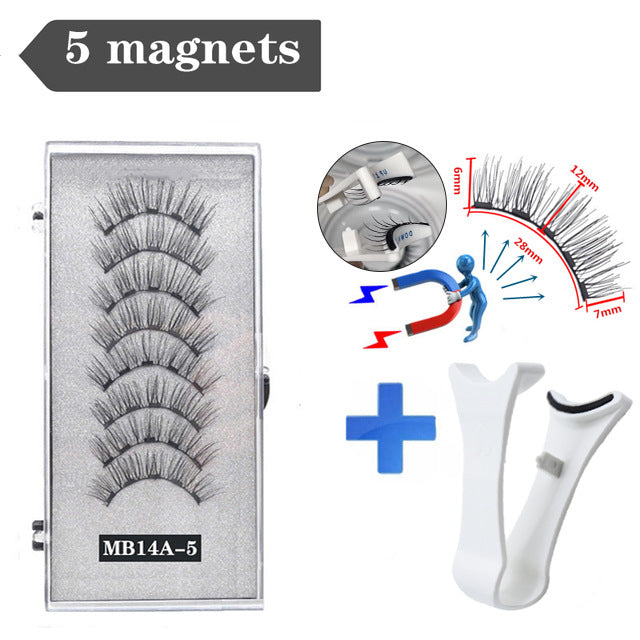 Série de faux cils magnétiques à recourbement naturel