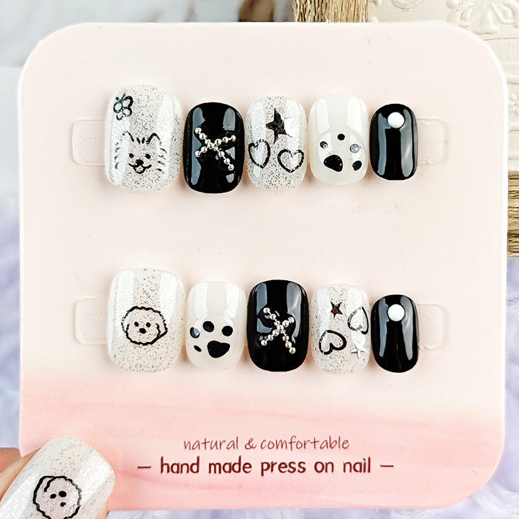 Patch UV Crystal Cat's Nail Art Split Code en dix pièces