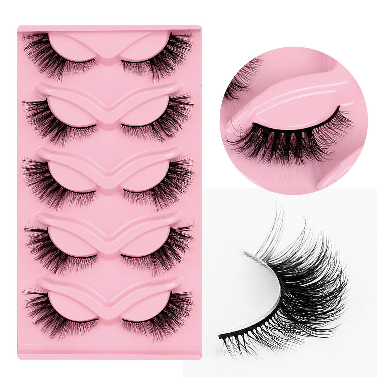 Curly Russian Eyelashes Fluffy Thick Three-dimensional False Lashes