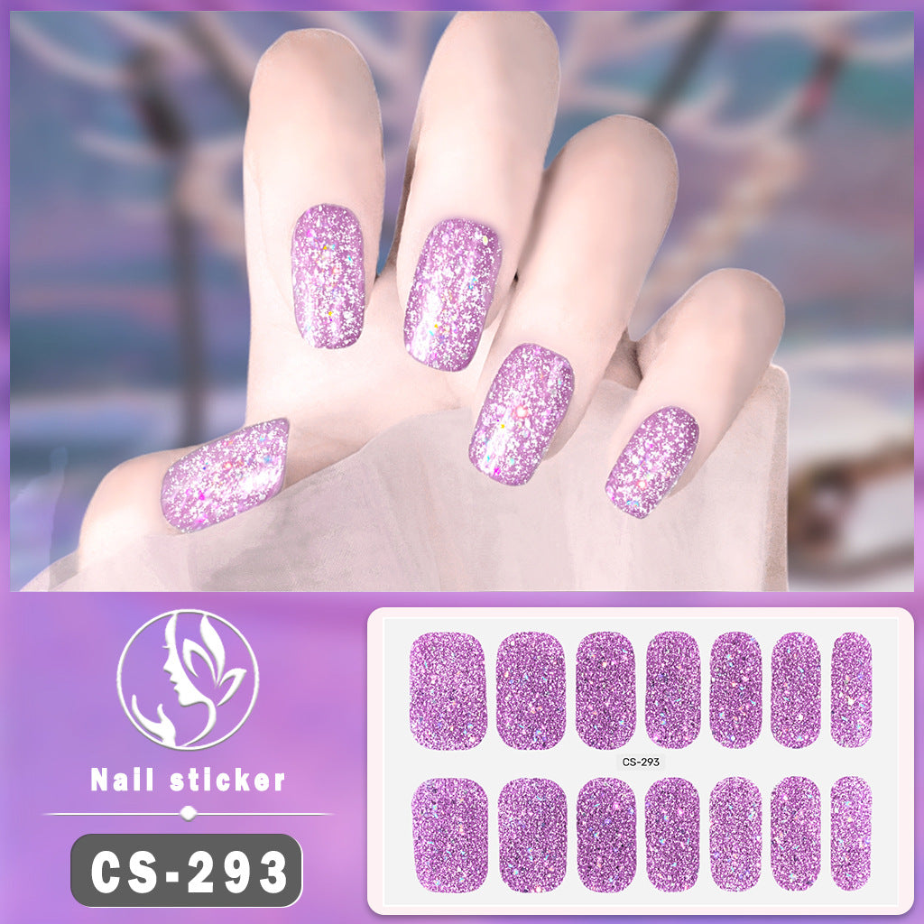 Four-color Powder Gel Oil Film Waterproof Nail Stickers