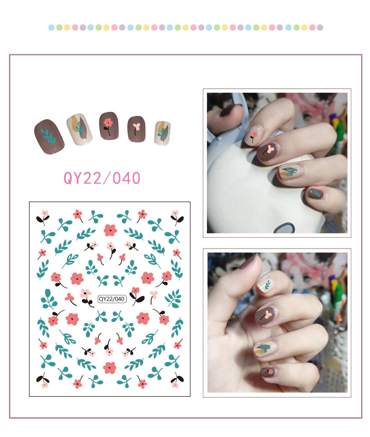 Little Bear Cartoon Cute Animal Unicorn Nail Stickers