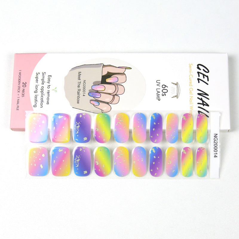 Gel Finger Therapy Light Uv Half Nail Stickers