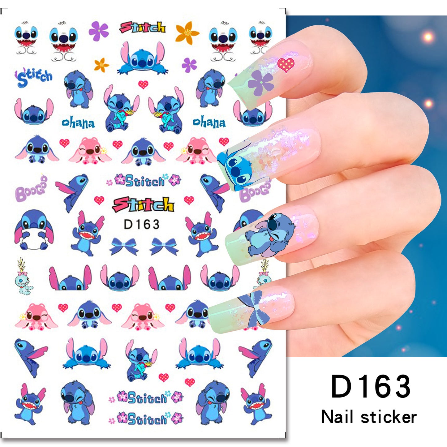 Autocollants pour ongles Cartoon Paper Memories Anime Mouse Stitch