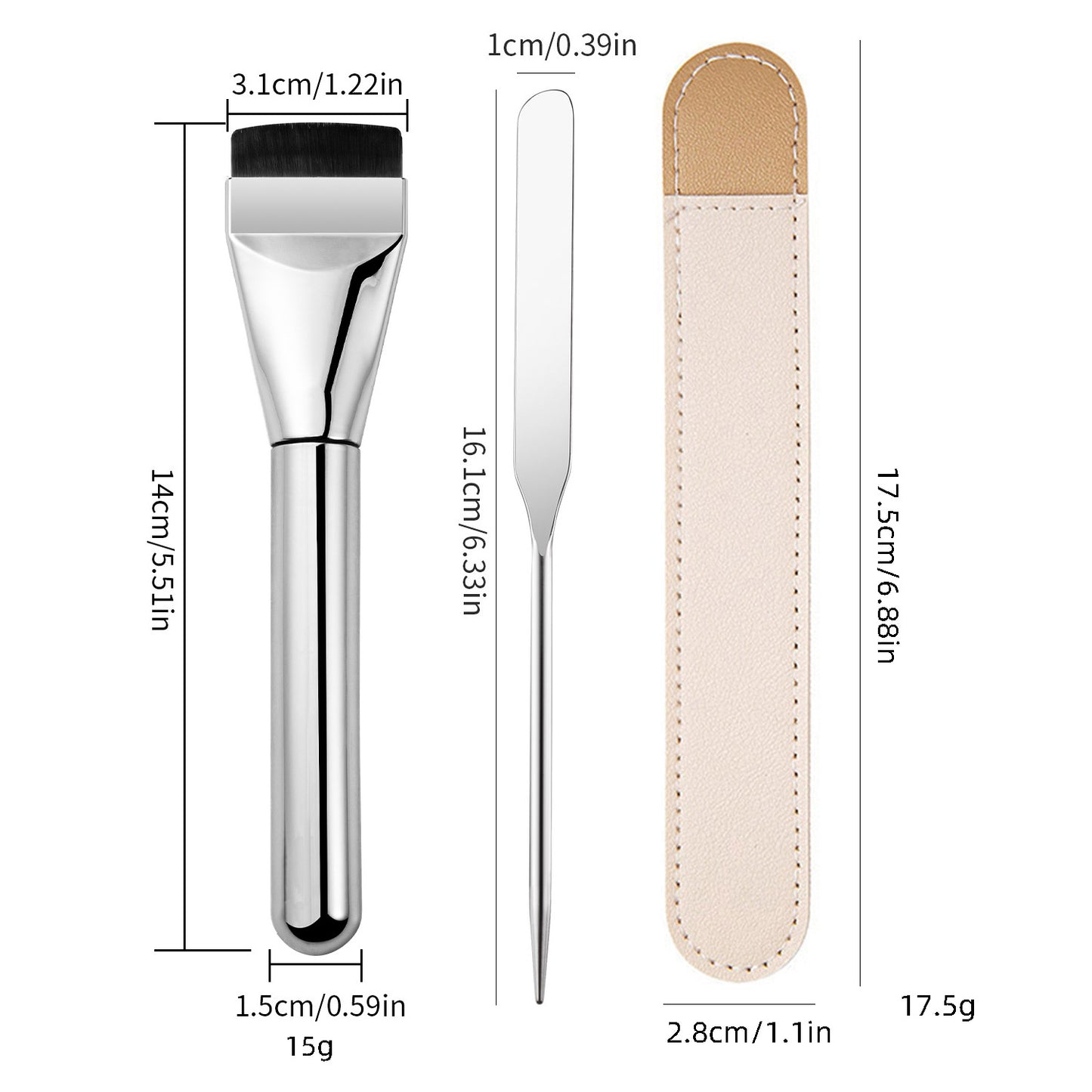 Ensemble d'outils pour ongles liquides avec palette de spatules à double tête et barre de couleurs en acier