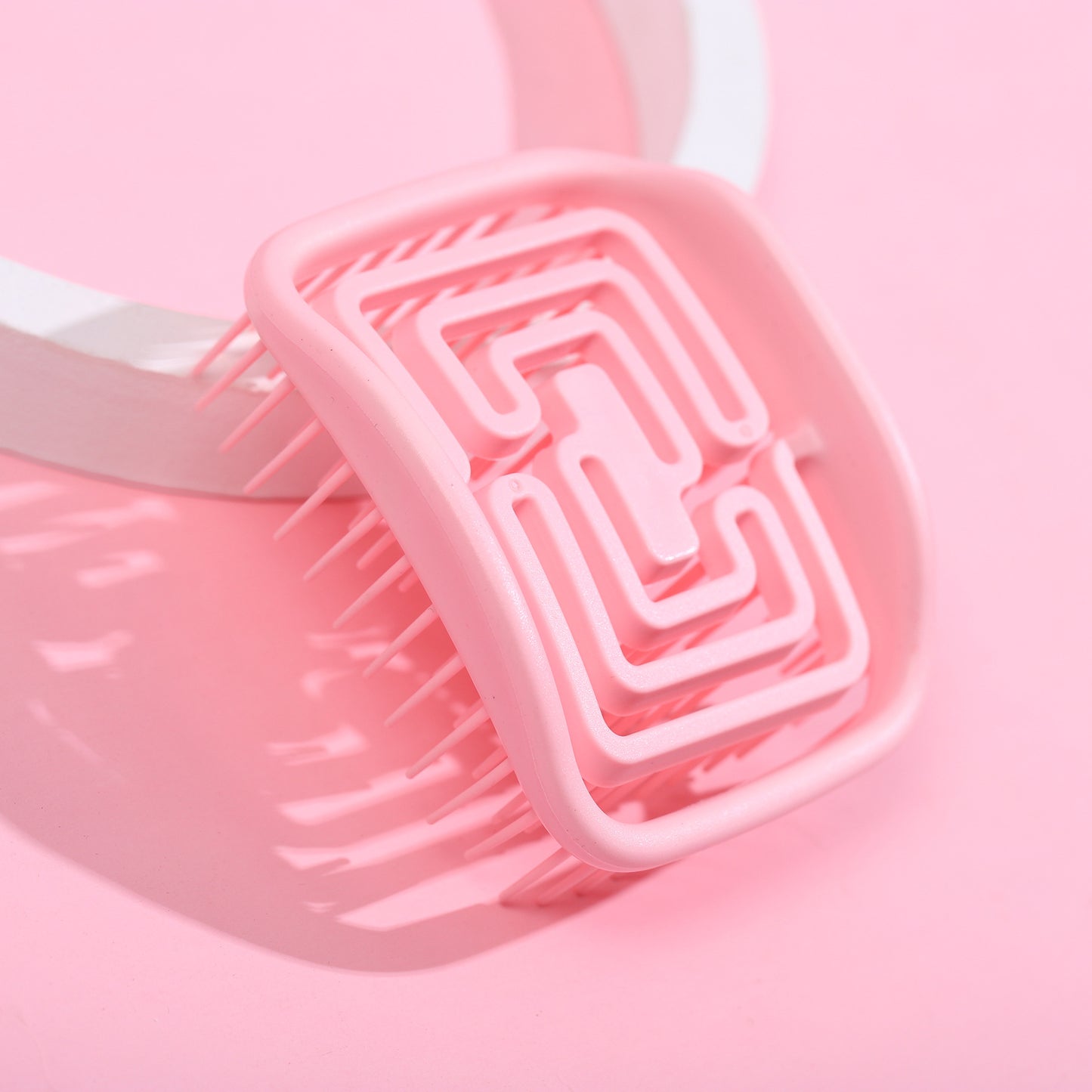 Brosse à shampooing creuse avec poignée pour démêlage des cheveux