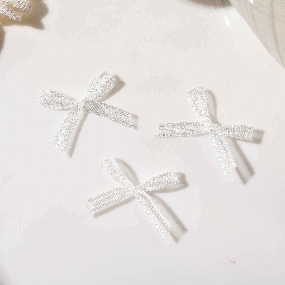 Ribbon Bow Ornament Dream Organza Ballet Nail Care Nail Art