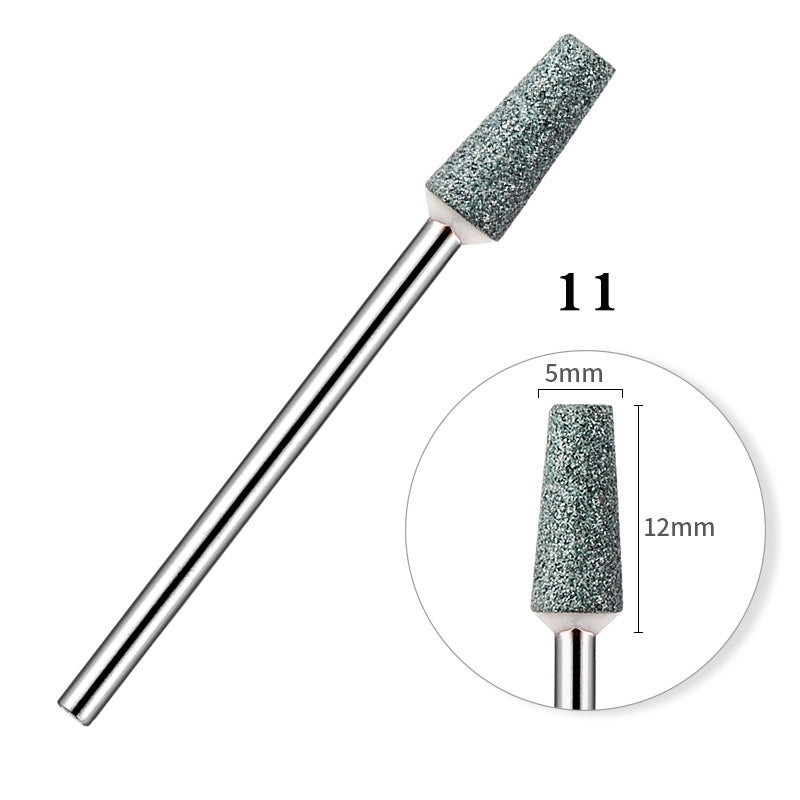 Ensemble d'outils pour ongles en diamant exfoliant russe avec tête de meulage en carbure de silicium