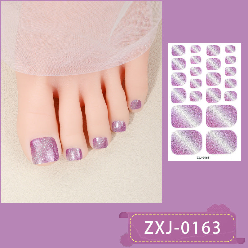 Onion Flash Toe Gradient Cat Foot Nail Stickers