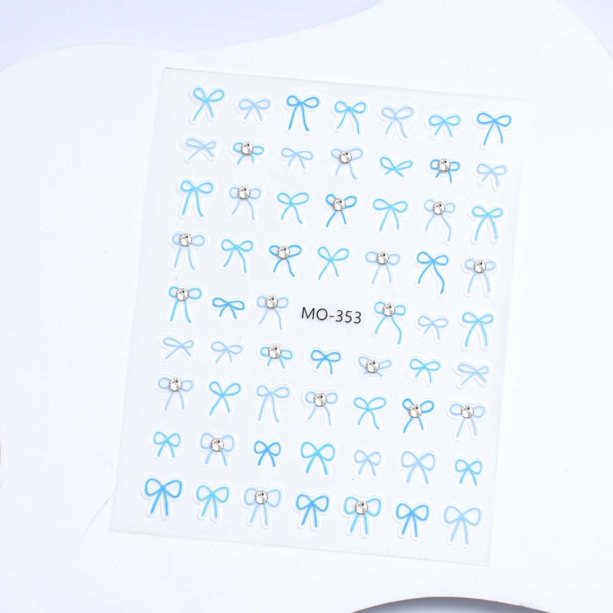 Bow Relief Three-dimensional Color Cute Adhesive Nail Stickers