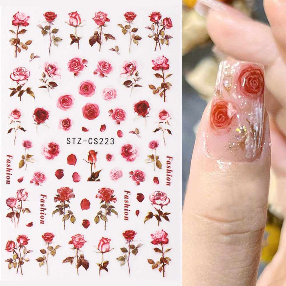 Fleur blanche en fleurs avec ruban adhésif pour ongles