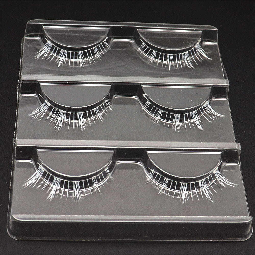 Performance Imitation White Natural Cross Hard False Lashes