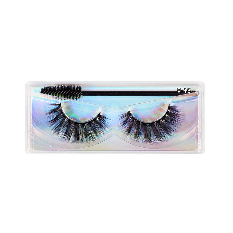 Thick Eyelashes Pair Cotton Stem Natural False Lashes