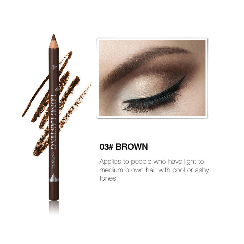 Waterproof Wooden Pole Eyebrow Pencil White Eye Makeup Accessories