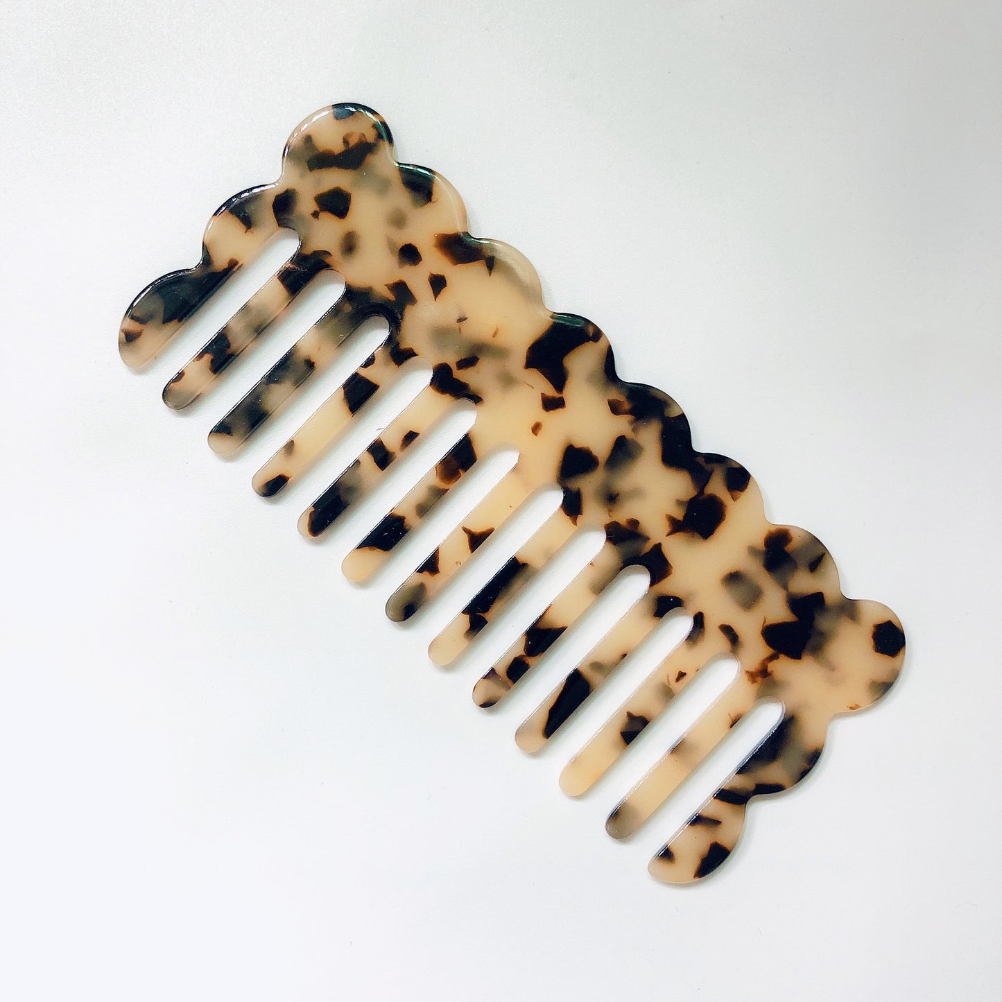 Brosses et peignes à cheveux portables mignons ondulés en feuille d'acétate de cellulose