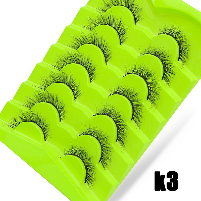 Large Capacity Pairs Of Green Fox Series False Lashes