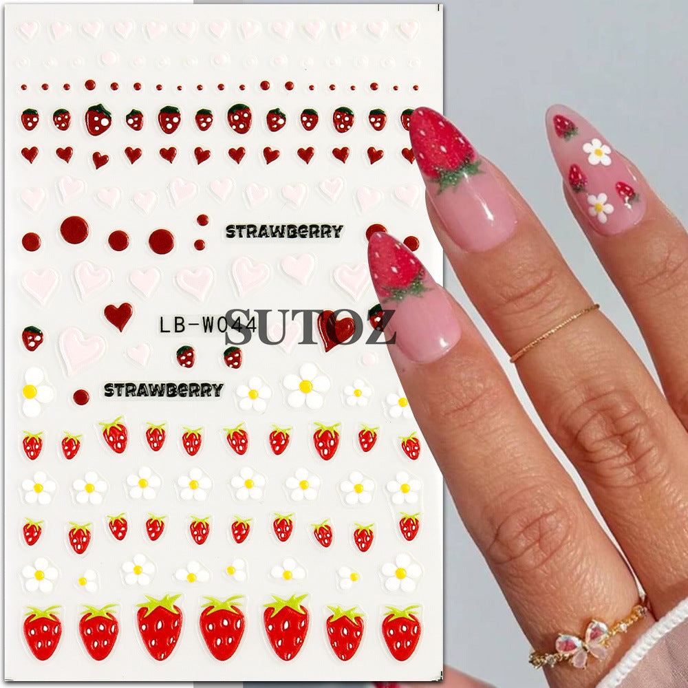 Fresh Style Little Daisy Butterfly Thin Tough Nail Stickers