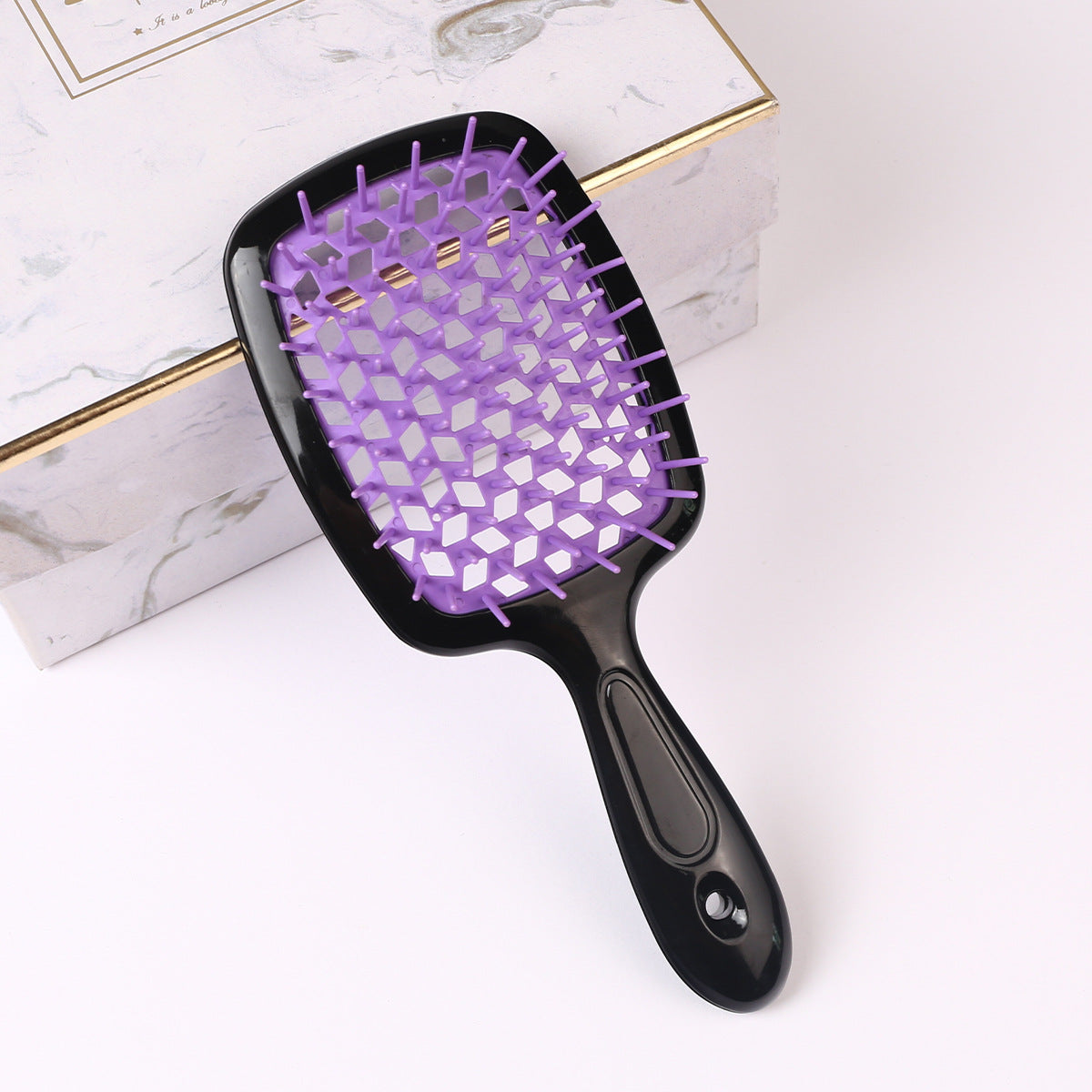 Brosses et peignes de massage pour cheveux secs et humides en nid d'abeille creux