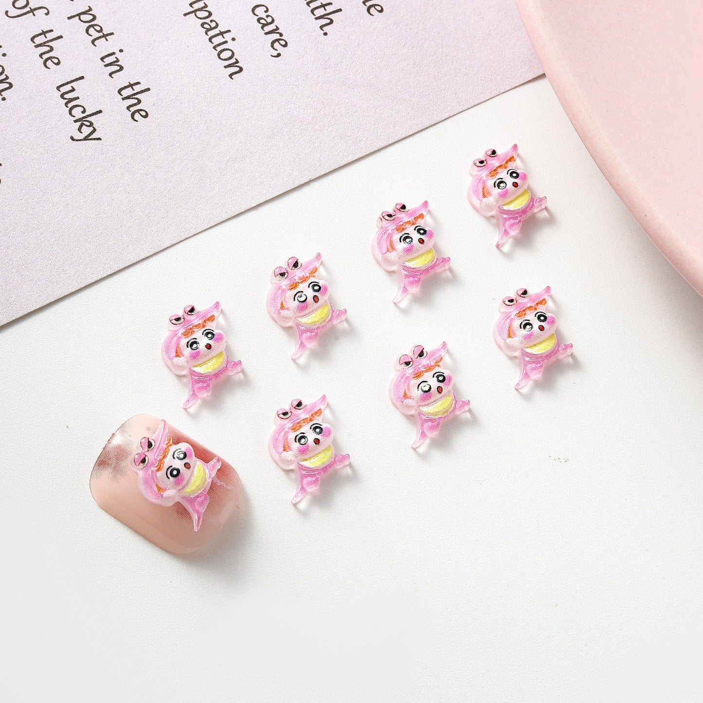 Crayon Cartoon Ornament Funny Story Doll Nail Care Nail Art