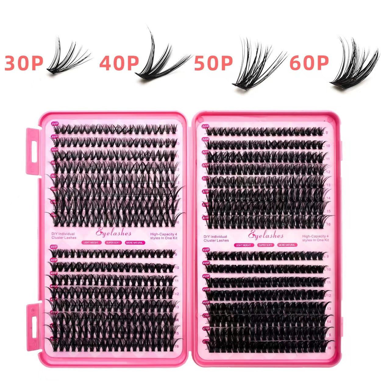 Eyelash Row Book Glue Curved Mixed False Lashes