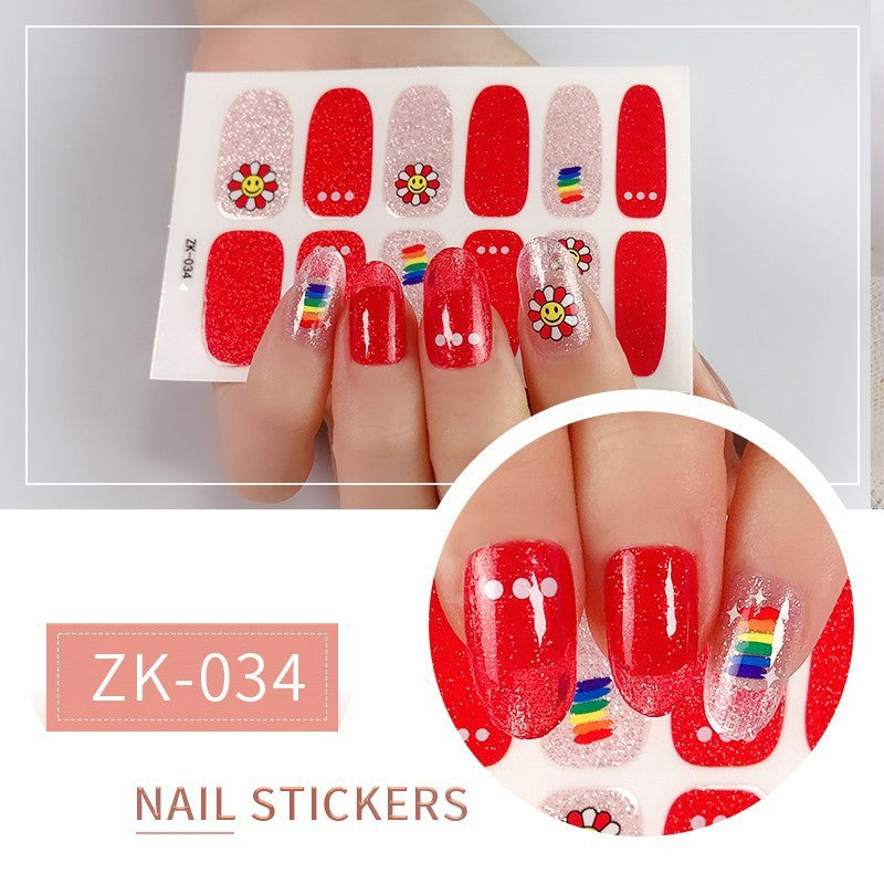 Finger Full Oil Film Manicure Implement Nail Stickers