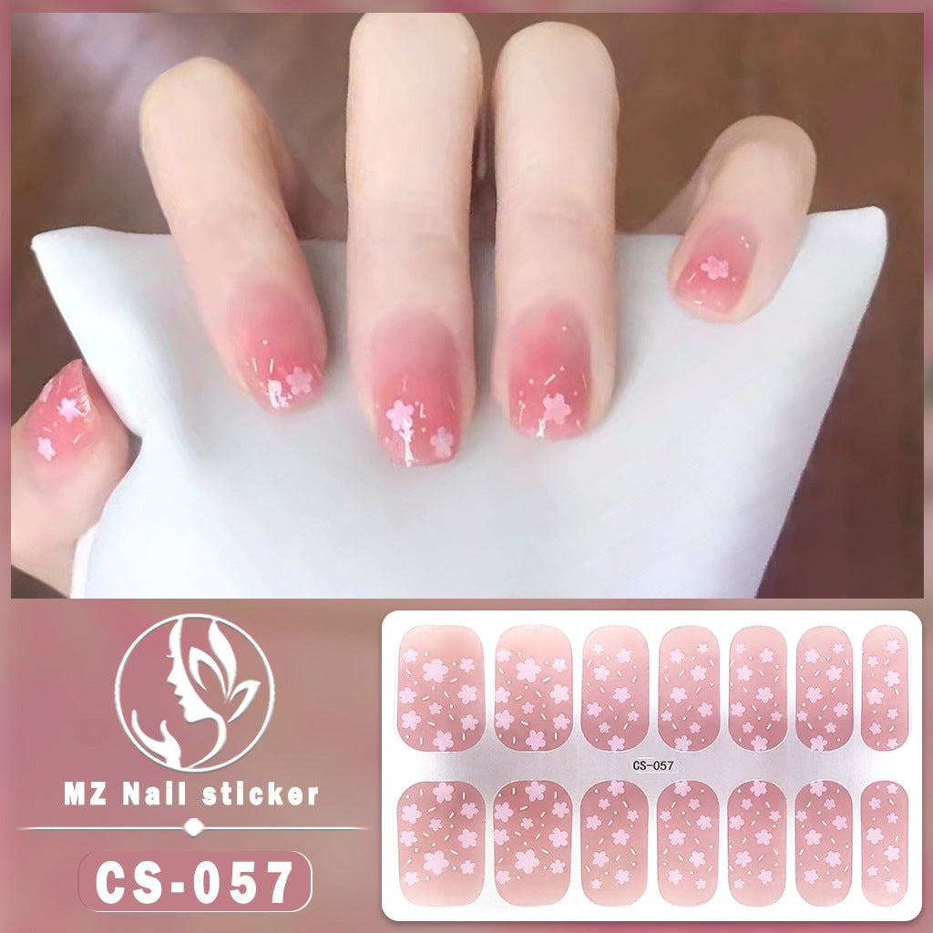 Applique Full Paste Blooming Contrast Color Nail Stickers