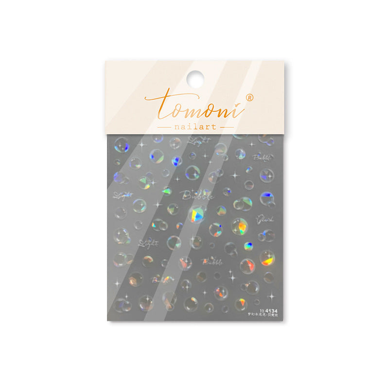 Shell Light Cute Fantasy Water Bubble Nail Stickers