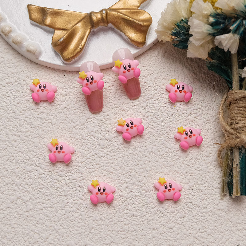 Cartoon Wear Armor Resin Kirby Ornament Nail Care Nail Art