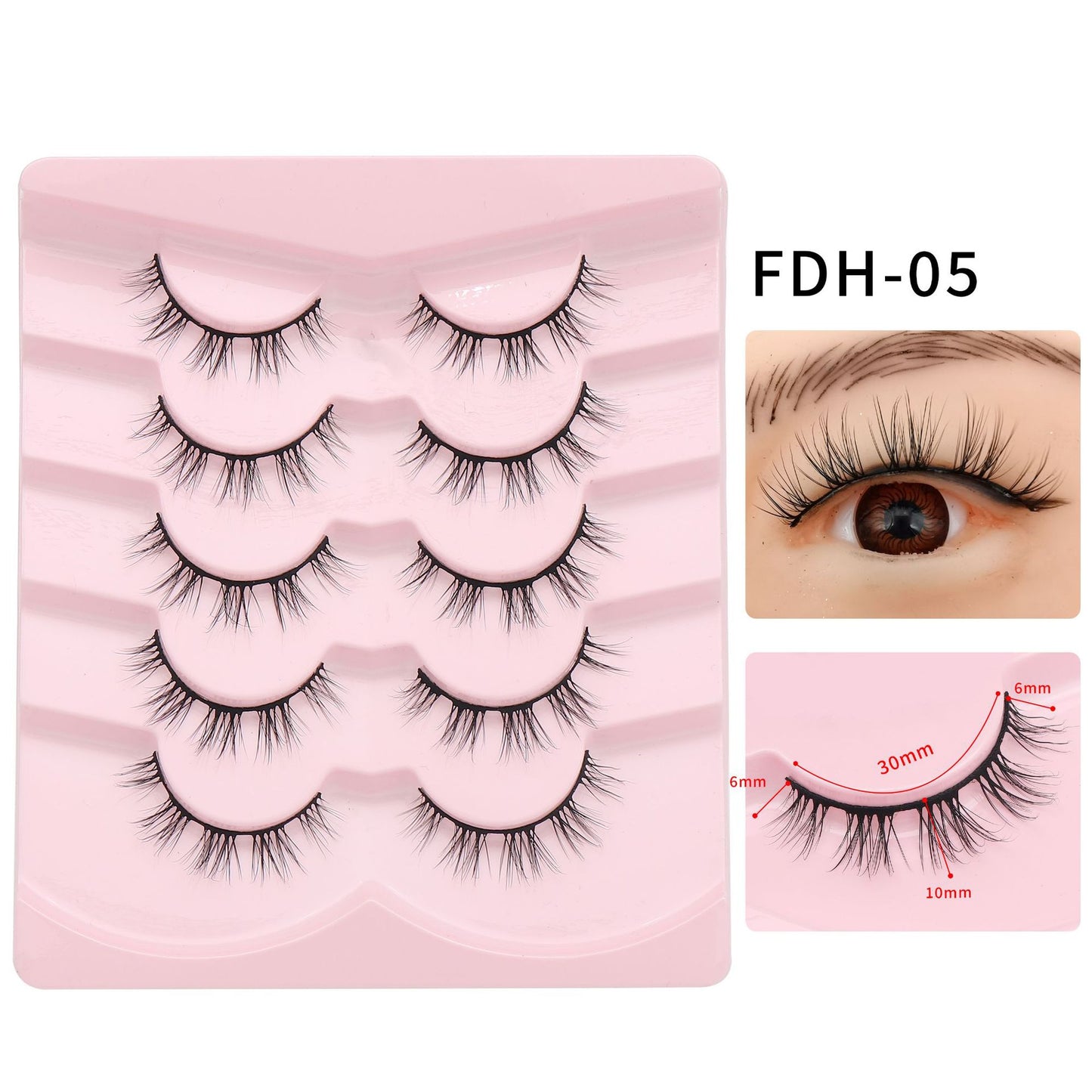 Oblique Flying Segmented Eyelashes Pairs Of Natural False Lashes