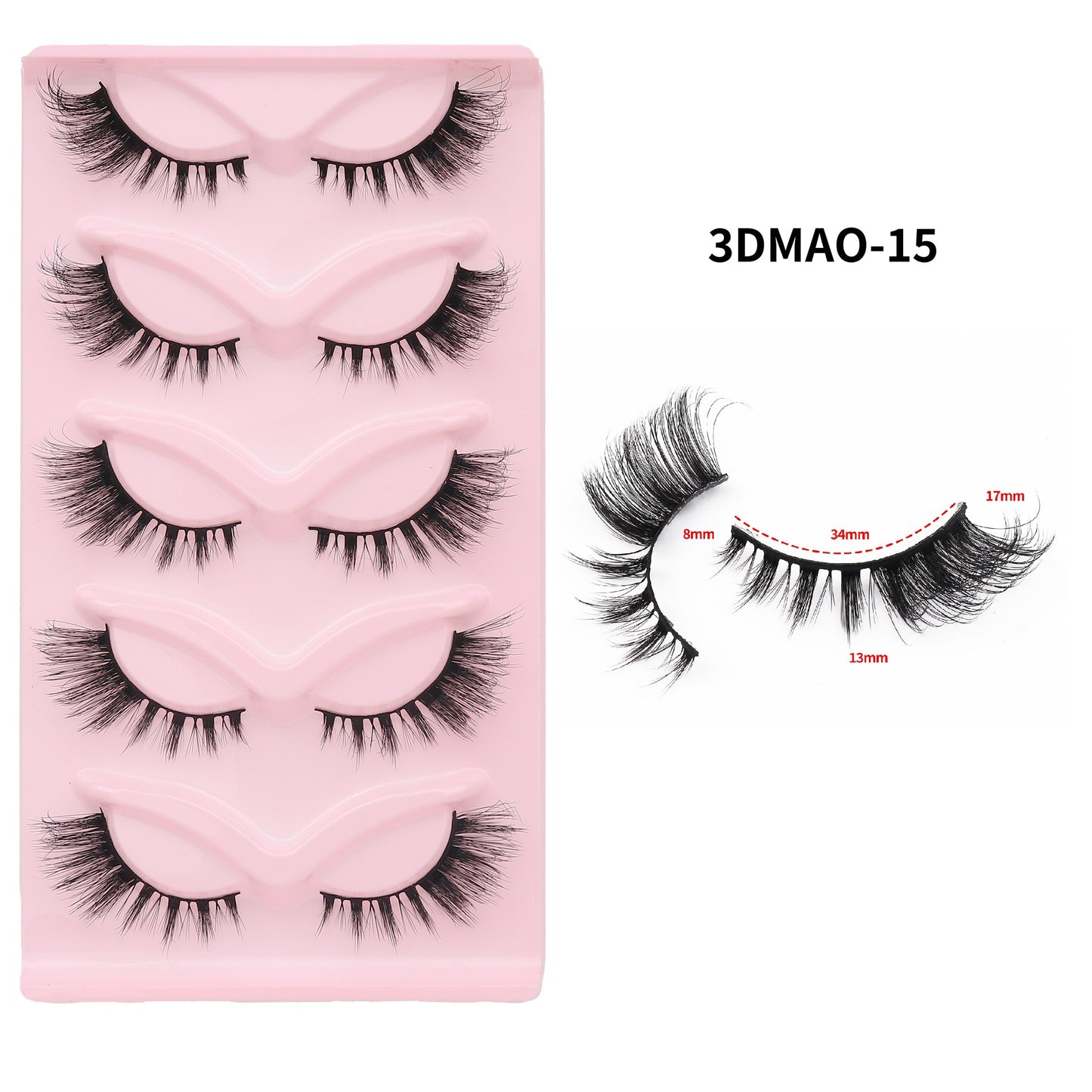 Five Pairs Of Cat Eyelashes Thick False Lashes